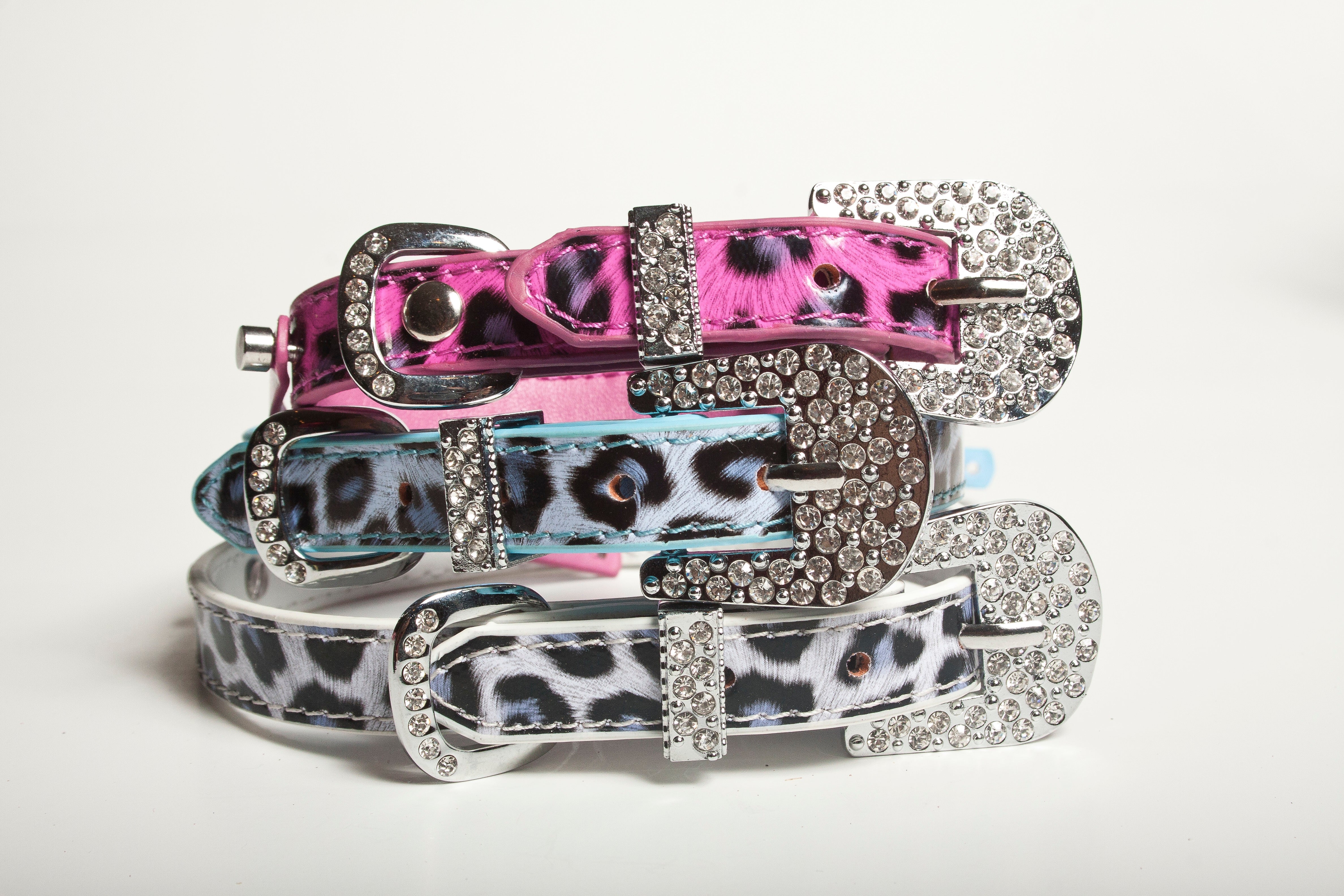 Hot Pink Cheetah collar (Large only)